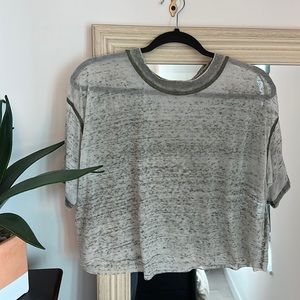 OUT FROM UNDER for URBAN OUTFITTERS olive green sheer t-shirt (medium) ✨